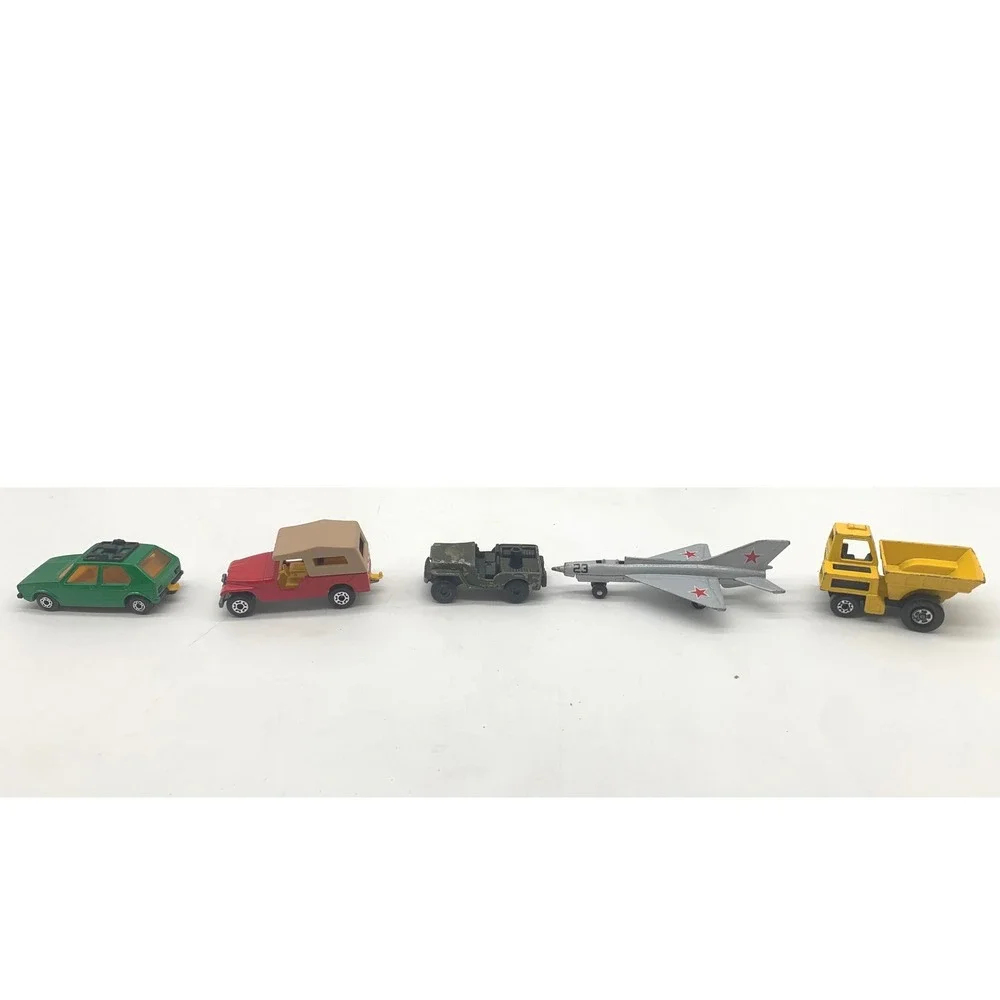 Vintage Matchbox Diecast Cars Lot 13pc Lesney Toy Vehicles Trucks MiG-21 Jet